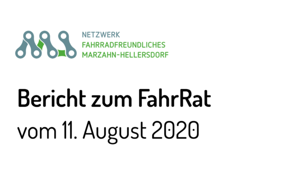 Bericht zum FahrRat 11.08.2020